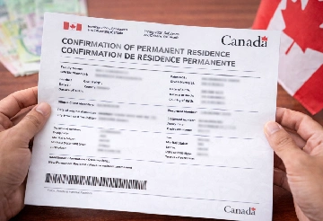 Canada COPR document showing confirmation of permanent residence approval - RCEC