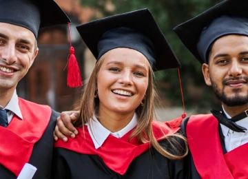 International graduates celebrating completion of studies on an onshore study visa - RECE