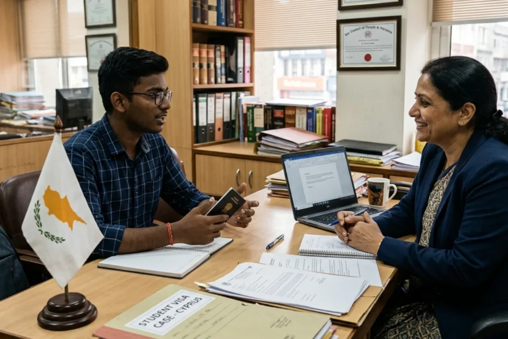 Indian Student asking an immigration lawyer if he can Move from Cyprus to Europe