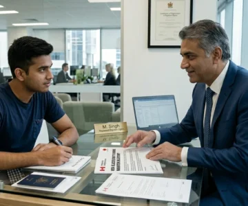 Indian immigration agent explaining why course mismatch face visa rejection