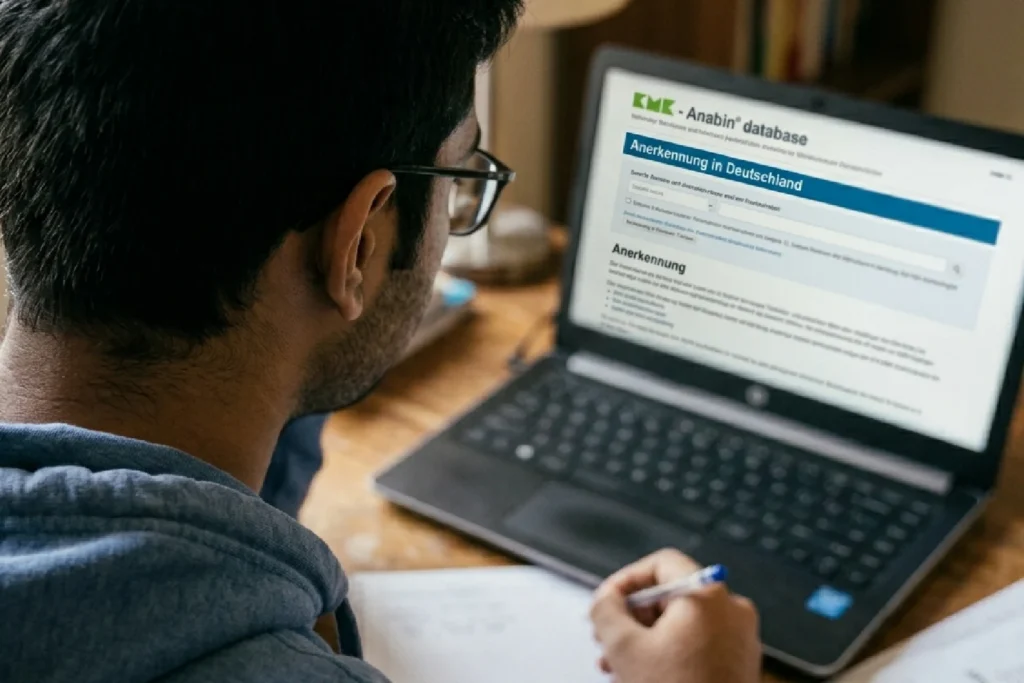 Indian student on German Student Visa reading article on What If Your Course Is Not Recognized in Germany