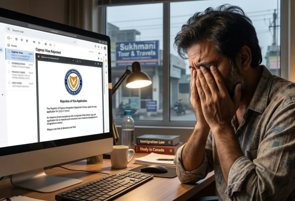 Student disappointed after Cyprus visa rejection post admission