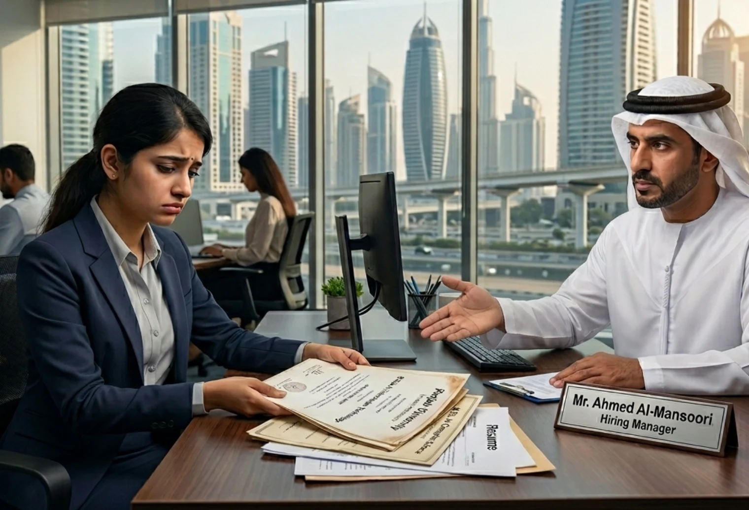 Young Indian student stressed about no job after studying in Dubai