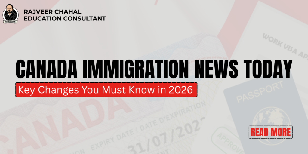 Canada Immigration News Today cover image featuring visa updates, Express Entry changes, and Canada PR news.