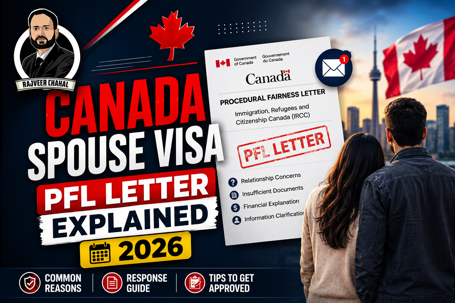 Canada Spouse Visa PFL Letter explained 2026 with IRCC notice, couple, refusal reasons and response tips guide