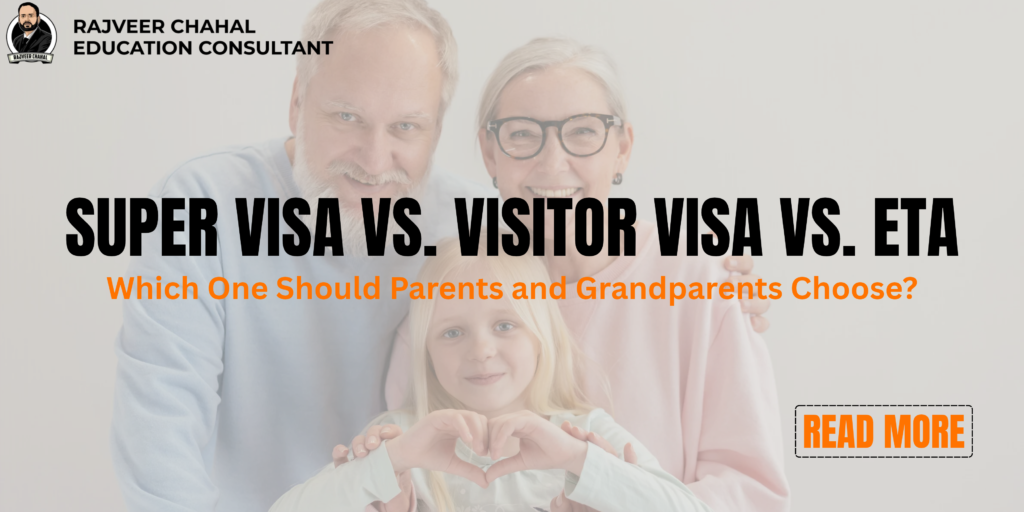 Super Visa vs Visitor Visa vs eTA for parents and grandparents visiting Canada in 2026